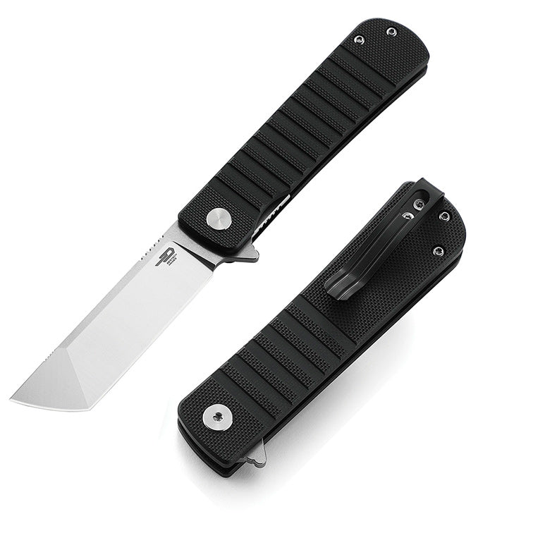 Bestech Knives Titan Linerlock Folding Knife 3" D2 Tool Steel Blade Black G10 Handle KG49A1 -Bestech Knives - Survivor Hand Precision Knives & Outdoor Gear Store