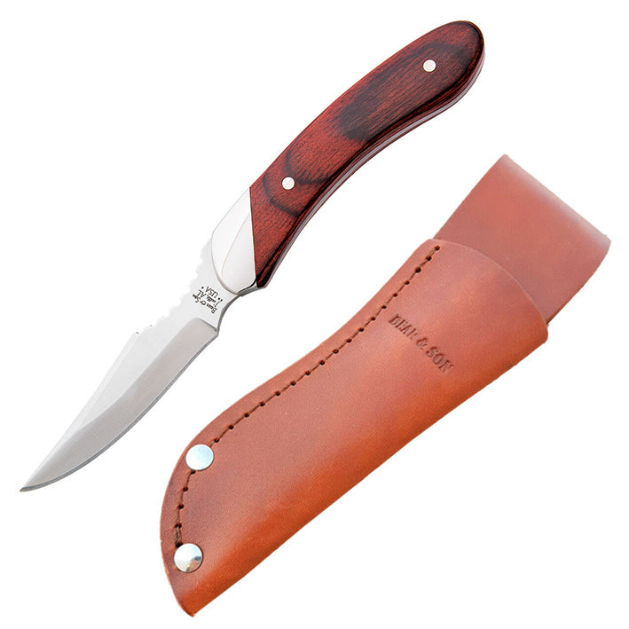 Bear & Son Caper Fixed Knife 2.5" 440 Steel Clip Point Blade Rosewood Handle 2009R -Bear & Son - Survivor Hand Precision Knives & Outdoor Gear Store