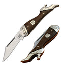 Rough Ryder Leg Pocket Knife 440 Steel Clip Blade Brown Burlap Micarta Handle 2335 -Rough Ryder - Survivor Hand Precision Knives & Outdoor Gear Store