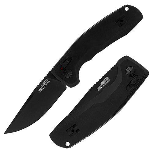 SOG AU-XR Lock Folding Automatic Knife 3.5" D2 Tool Steel Blade Black Aluminum Handle G15380157 -SOG - Survivor Hand Precision Knives & Outdoor Gear Store