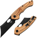 Bestech Knives Skirmish Linerlock Folding Knife 3.25" D2 Tool Steel Blade Olive Wood Handle L06C -Bestech Knives - Survivor Hand Precision Knives & Outdoor Gear Store