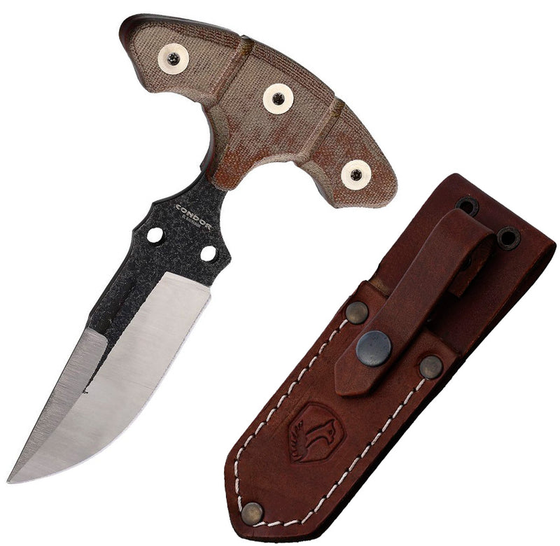 Condor Tactical P.A.S.S. Push Fixed Knife 4" 440C Steel Dagger Blade Brown Micarta Handle 1828404C -Condor - Survivor Hand Precision Knives & Outdoor Gear Store