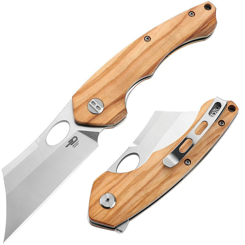 Bestech Knives Skirmish Linerlock Folding Knife 3.25" D2 Tool Steel Blade Olive Wood Handle L06B -Bestech Knives - Survivor Hand Precision Knives & Outdoor Gear Store