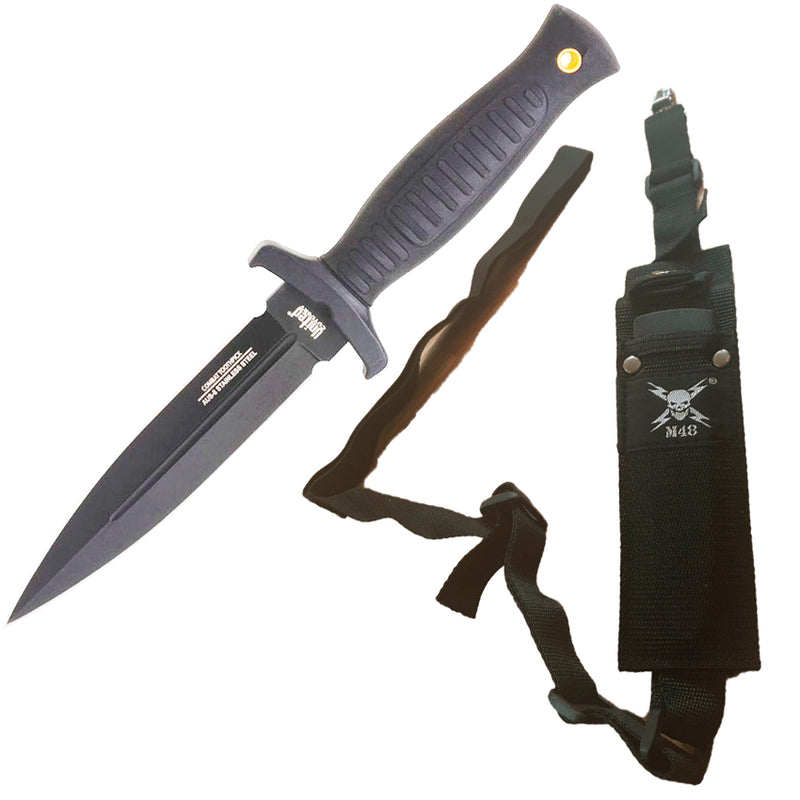 United Cutlery Combat Boot Knife 5.25" Double Edge AUS-8 Steel Blade TPR Handle 2998 -United Cutlery - Survivor Hand Precision Knives & Outdoor Gear Store