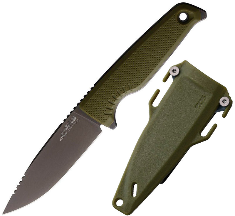 SOG Altair FX Fixed Knife 3.38" Black TiNi Coated 154CM Steel Clip Point Blade OD Green GRN Handle G17790357 -SOG - Survivor Hand Precision Knives & Outdoor Gear Store