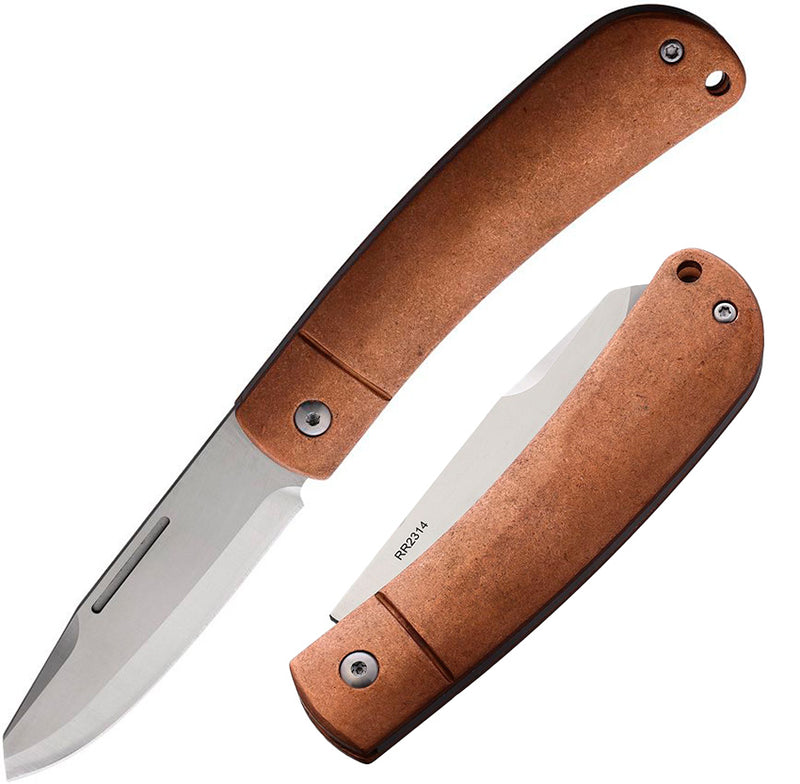 Rough Ryder APTA Folding Knife 2.75" Stainless Steel Blade Stonewash Finish Copper Handle 2314 -Rough Ryder - Survivor Hand Precision Knives & Outdoor Gear Store