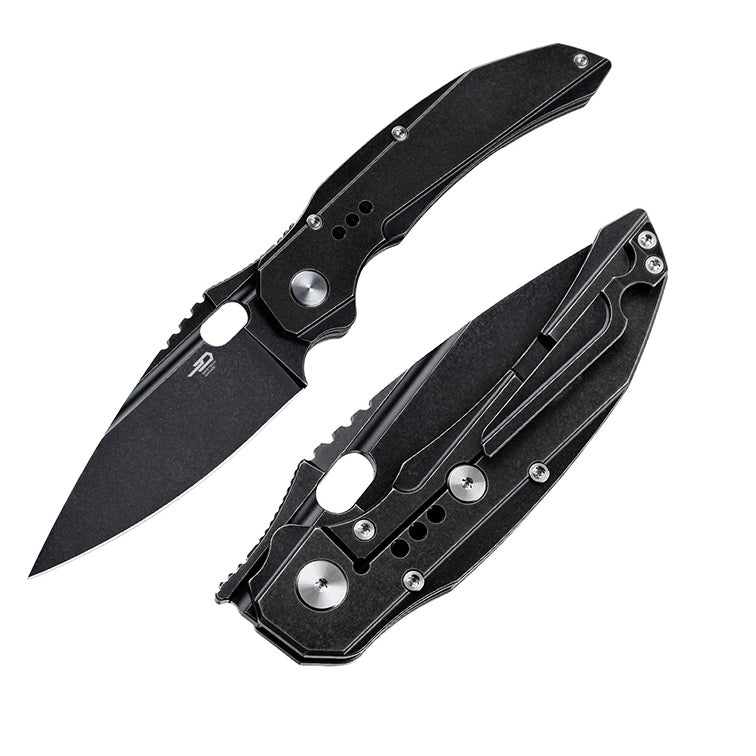 Bestech Knives Exploit Folding Knife 3.13" S35VN Steel Blade Black Titanium Handle KT2005C -Bestech Knives - Survivor Hand Precision Knives & Outdoor Gear Store