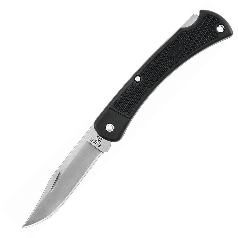 Buck Lockback Hunter Folding Knife 3.75" 420HC Steel Blade Black Checkered Nylon Handle 110BKSLT -Buck - Survivor Hand Precision Knives & Outdoor Gear Store