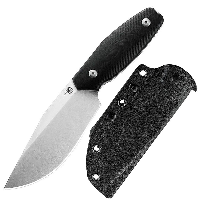 Bestech Knives Lignum Artis Fixed Knife 4.75" AUS-8 Steel Full Tang Blade Black Smooth G10 Handle F03A -Bestech Knives - Survivor Hand Precision Knives & Outdoor Gear Store