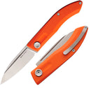 Real Steel Stella Folding Knife 3″ VG-10 Steel Blade With Orange G10 Handle 7052 -Real Steel - Survivor Hand Precision Knives & Outdoor Gear Store