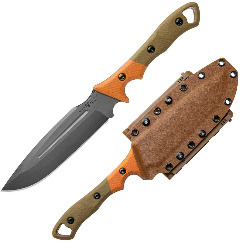 TOPS Viking Tactics Fixed Knife 5.88" 1095HC Steel Blade Canvas Micarta Handle VTAC01 -TOPS - Survivor Hand Precision Knives & Outdoor Gear Store