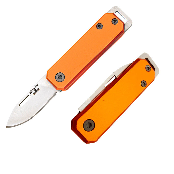 Bear & Son Small Slip Joint Folding Knife 1.5" High Carbon Steel Blade Orange Aluminum Handle 109OR -Bear & Son - Survivor Hand Precision Knives & Outdoor Gear Store