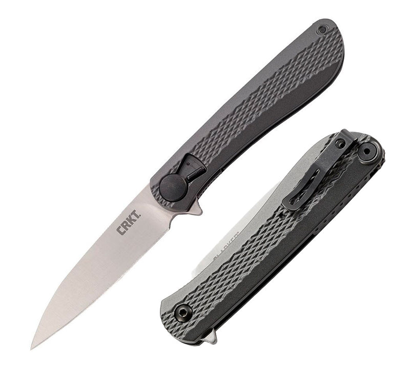 CRKT Slacker Linerlock Folding Knife 3.25" 1.4116 Steel Blade Black Checkered Aluminum Handle K350KXP -CRKT - Survivor Hand Precision Knives & Outdoor Gear Store