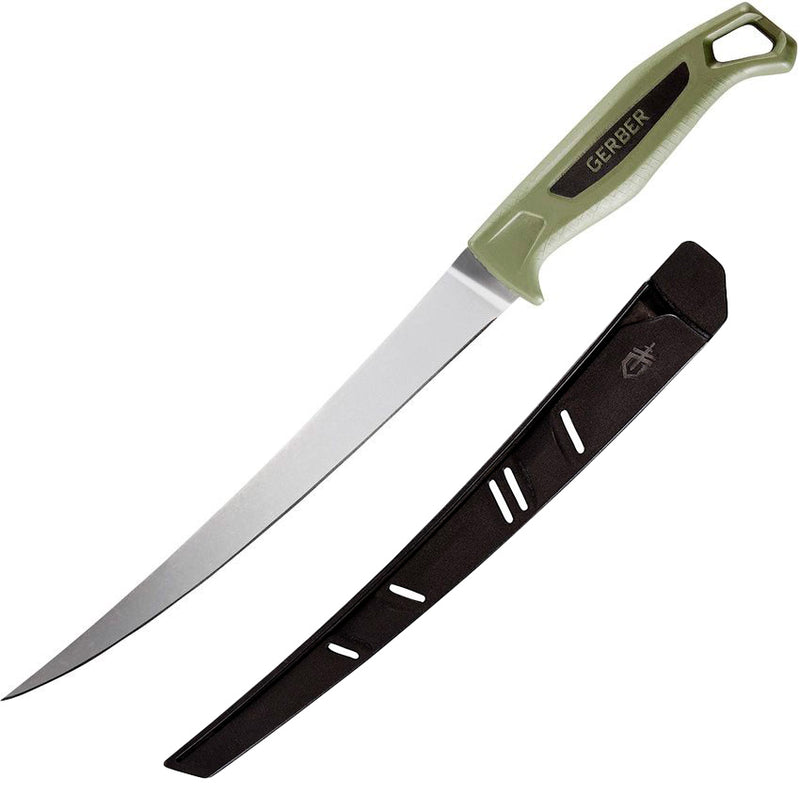 Gerber Ceviche Fixed Knife 9" 5Cr15MoV Steel Fillet Blade Green Polypropylene Handle 133 -Gerber - Survivor Hand Precision Knives & Outdoor Gear Store