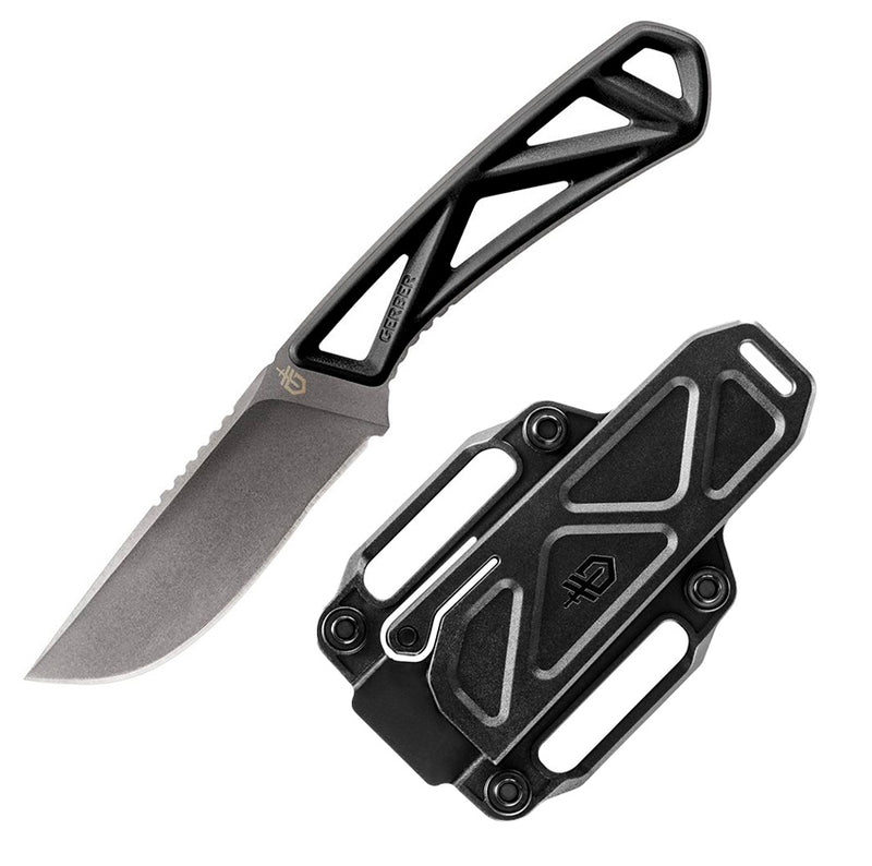 Gerber Exo-Mod Fixed Knife 3" 7Cr17MoV Steel Drop Point Blade Black Synthetic/Skeletonized Handle 084 -Gerber - Survivor Hand Precision Knives & Outdoor Gear Store