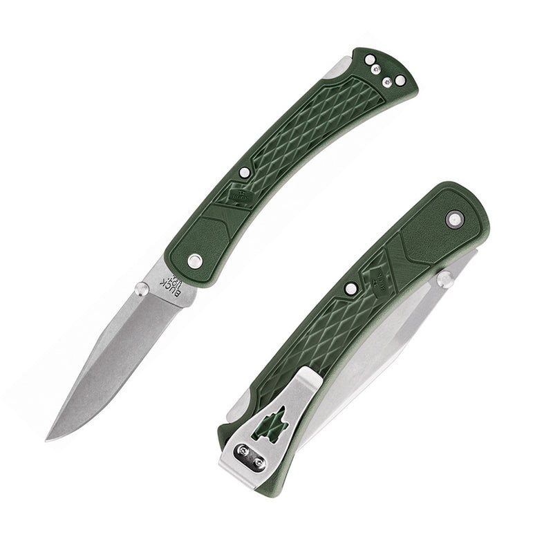 Buck 110 Slim Select Folding Knife 3.75" 420HC Steel Blade OD Green Checkered Glass Filled Nylon Handle 110ODS2 -Buck - Survivor Hand Precision Knives & Outdoor Gear Store