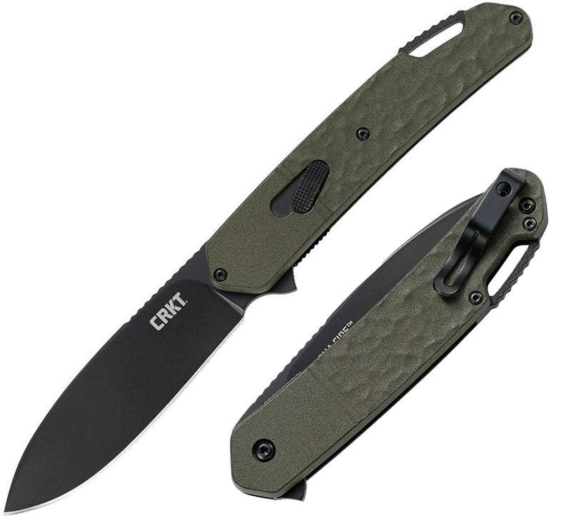 CRKT Bona Fide Linerlock Folding Knife 3.63" Black PVD Coated 1.4116 Steel Blade OD Green Aluminum Handle K542GKP -CRKT - Survivor Hand Precision Knives & Outdoor Gear Store