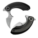 Bestech Knives STRELIT Folding Knife 2.13" Damascus Steel Blade Titanium Handle KT2103H -Bestech Knives - Survivor Hand Precision Knives & Outdoor Gear Store