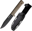 Cold Steel SRK Compact Fixed Knife 5" Black Tuff-Ex Coated SK5 Carbon Steel Clip Point Blade Dark Earth Kray-Ex Handle 49LCKDDEBK -Cold Steel - Survivor Hand Precision Knives & Outdoor Gear Store