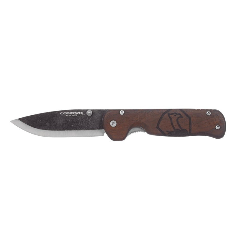 Condor Krakatoa Folding Knife 3.5" 1095HC Steel Blade Walnut / Stainless Handle TK395242HC -Condor - Survivor Hand Precision Knives & Outdoor Gear Store