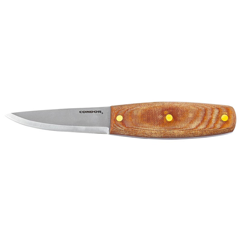 Condor Primitive Fixed Knife 4" 1075HC Steel Full Blade Canvas Micarta Handle TK39184 -Condor - Survivor Hand Precision Knives & Outdoor Gear Store