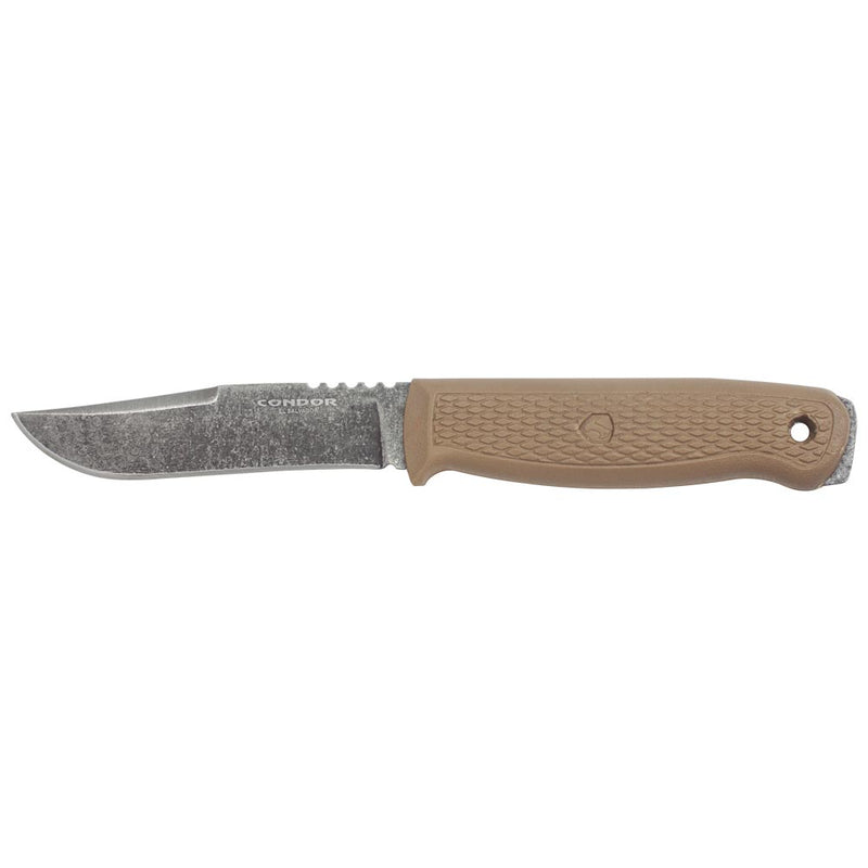 Condor Bushglider Fixed Knife 4.25" 1095HC Steel Full Blade Tan Polypropylene Handle TK394842HC -Condor - Survivor Hand Precision Knives & Outdoor Gear Store