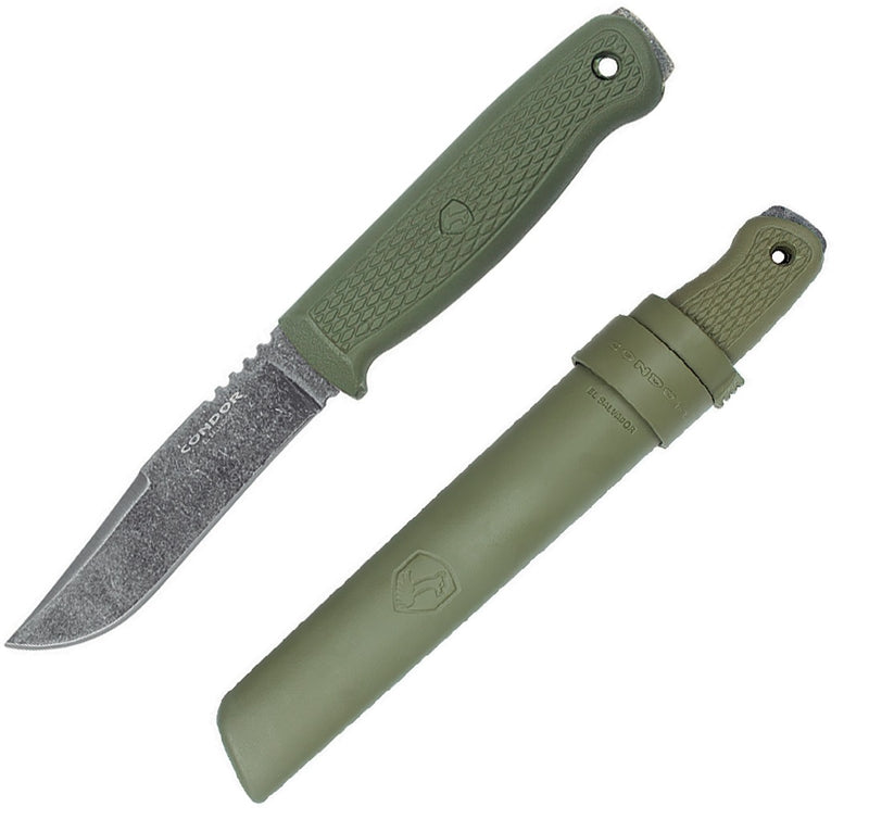 Condor Bushglider Fixed Knife 4.25" 1095HC Steel Full Blade Polypropylene Handle TK394942HC -Condor - Survivor Hand Precision Knives & Outdoor Gear Store