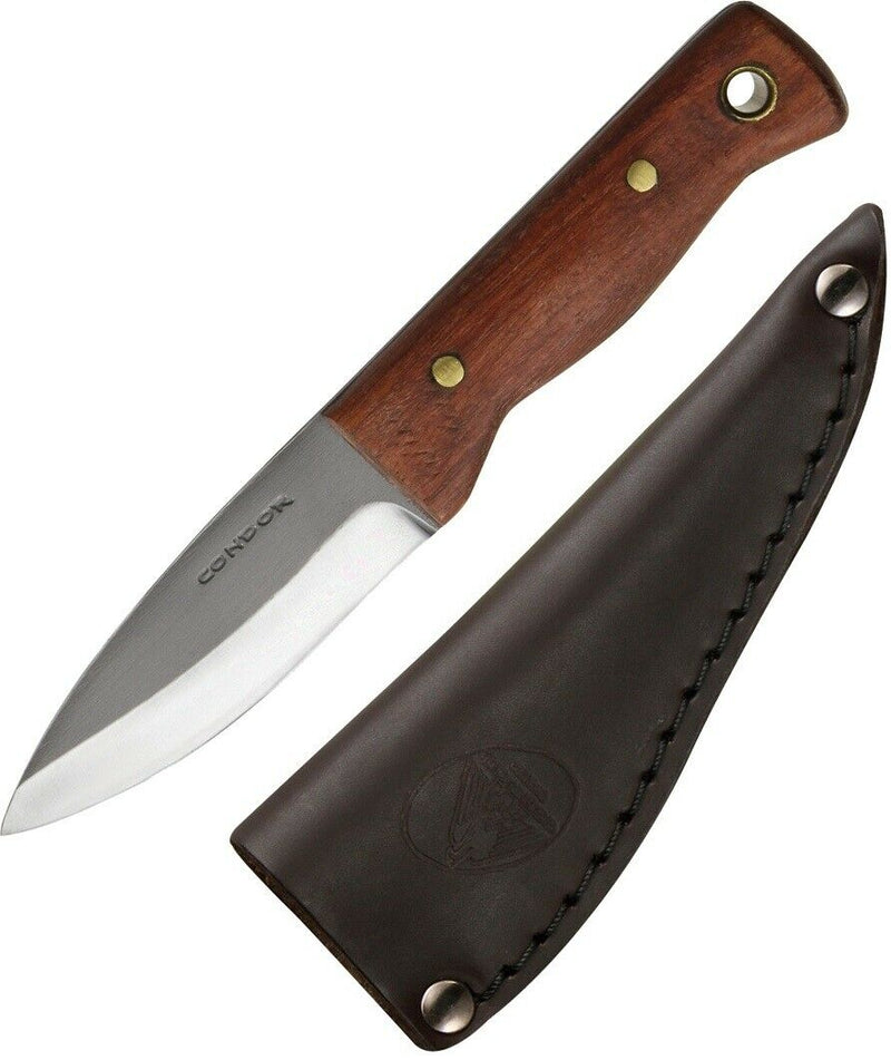 Condor Mini Bushlore Fixed Knife 2.125" 1075HC Steel Blade Brown Wood Handle TK2323HC -Condor - Survivor Hand Precision Knives & Outdoor Gear Store