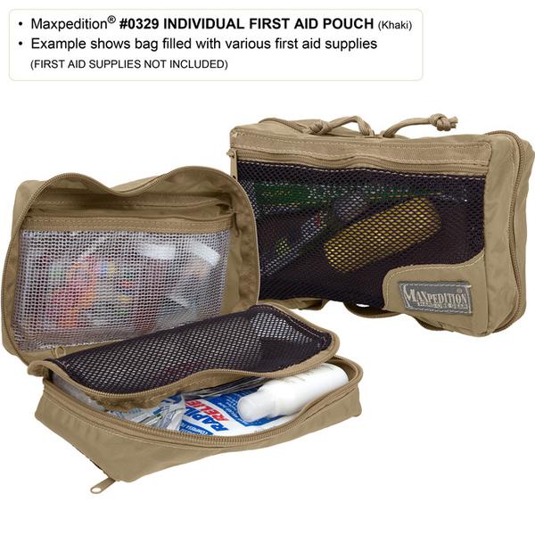 Maxpedition Individual First Aid Pouch Internal Mesh See-Thru Organizers Handle 329K -Maxpedition - Survivor Hand Precision Knives & Outdoor Gear Store