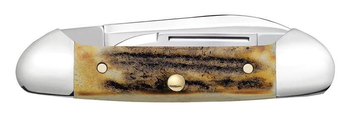 Case XX Cutlery Baby Butterbean Pocket Knife Stainless Steel Blades Stag Handle 05537 -Case Cutlery - Survivor Hand Precision Knives & Outdoor Gear Store