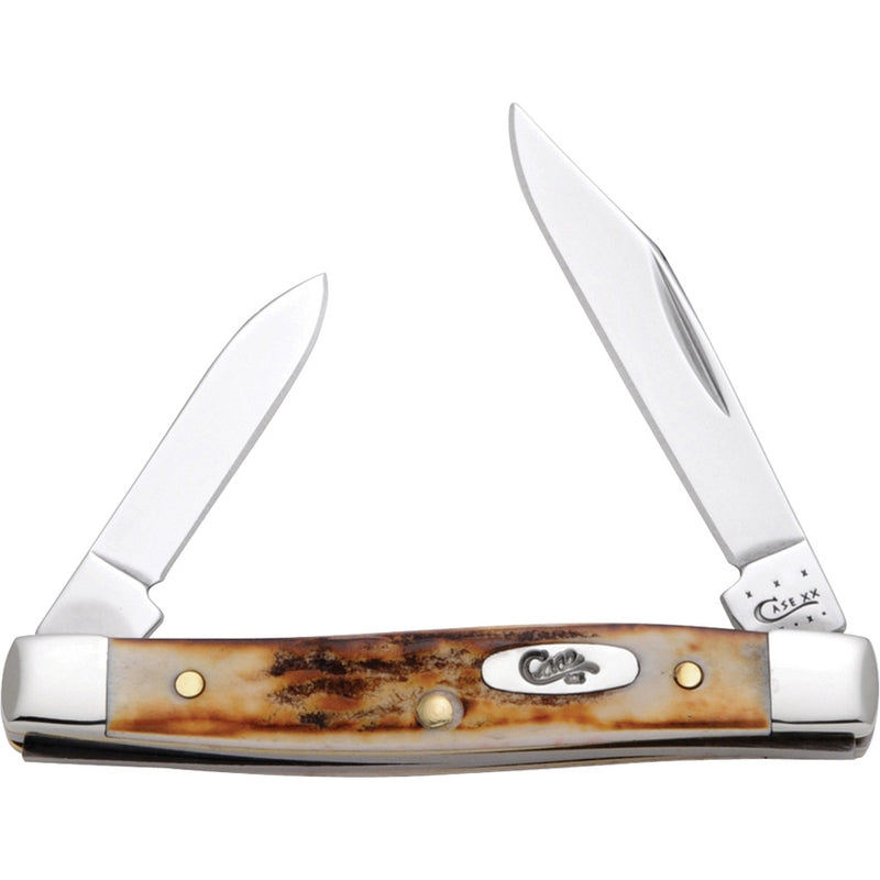 Case XX Cutlery Small Pocket Knife Stainless Steel Blades Genuine Stag Handle 00088 -Case Cutlery - Survivor Hand Precision Knives & Outdoor Gear Store
