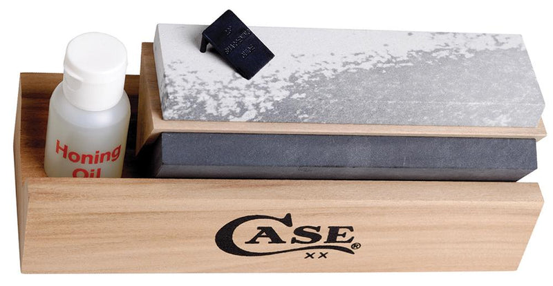 Case XX Tri-Hone Sharpening Kit Three Grits Non-Slip Base Novaculite Honing Oil 09399 -Case Cutlery - Survivor Hand Precision Knives & Outdoor Gear Store