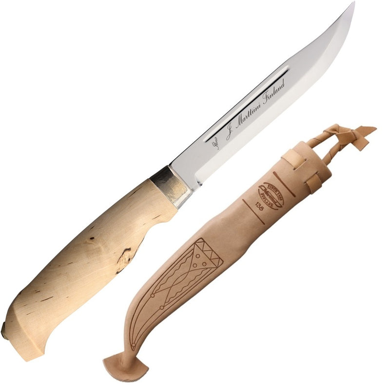 Marttiini Lynx 138 Fixed Knife 13" Stainless Steel Blade Curly Birch Handle 138010C -Marttiini - Survivor Hand Precision Knives & Outdoor Gear Store