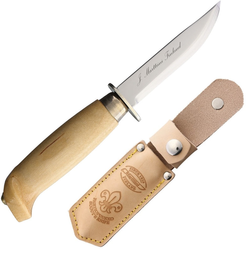 Marttiini Scout Fixed Knife 9" Stainless Steel Blade Curly Birch Handle 508010C -Marttiini - Survivor Hand Precision Knives & Outdoor Gear Store