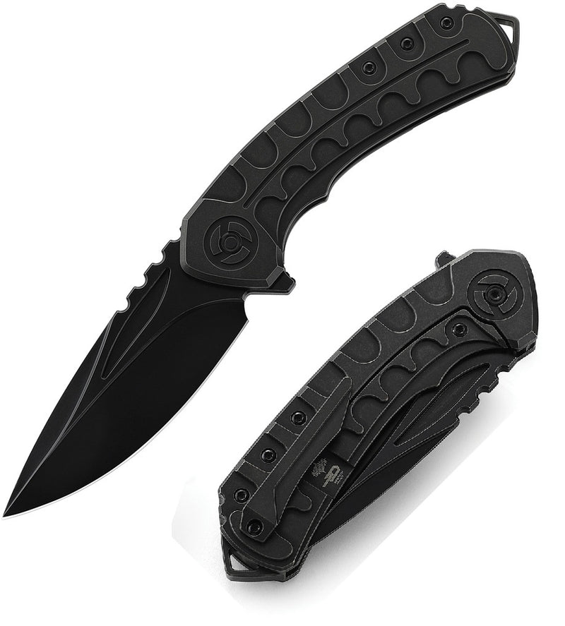 Bestech Knives Buwaya Framelock Folding Knife 3.5" M390 Steel Blade Titanium Handle T2203C -Bestech Knives - Survivor Hand Precision Knives & Outdoor Gear Store