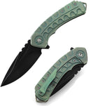 Bestech Knives Buwaya Framelock Folding Knife 3.5" M390 Steel Blade Titanium Handle T2203D -Bestech Knives - Survivor Hand Precision Knives & Outdoor Gear Store