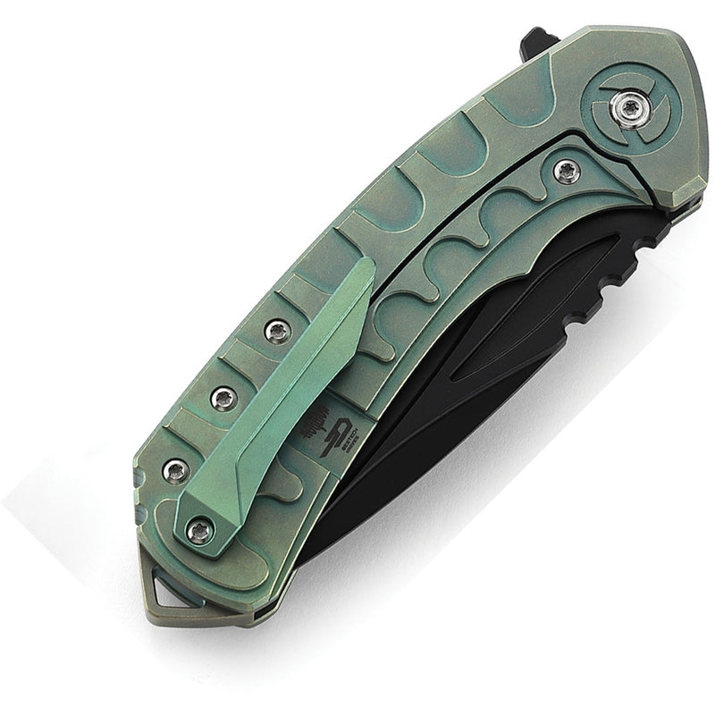 Bestech Knives Buwaya Framelock Folding Knife 3.5" M390 Steel Blade Titanium Handle T2203D -Bestech Knives - Survivor Hand Precision Knives & Outdoor Gear Store