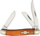 Rough Ryder Stockman Pocket Knife Stainless Blades Orange Smooth Bone Handle 005 -Rough Ryder - Survivor Hand Precision Knives & Outdoor Gear Store