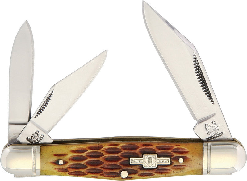 Rough Ryder Whittler Pocket Knife Stainless Steel Blades Amber Jigged Bone Handle 106 -Rough Ryder - Survivor Hand Precision Knives & Outdoor Gear Store