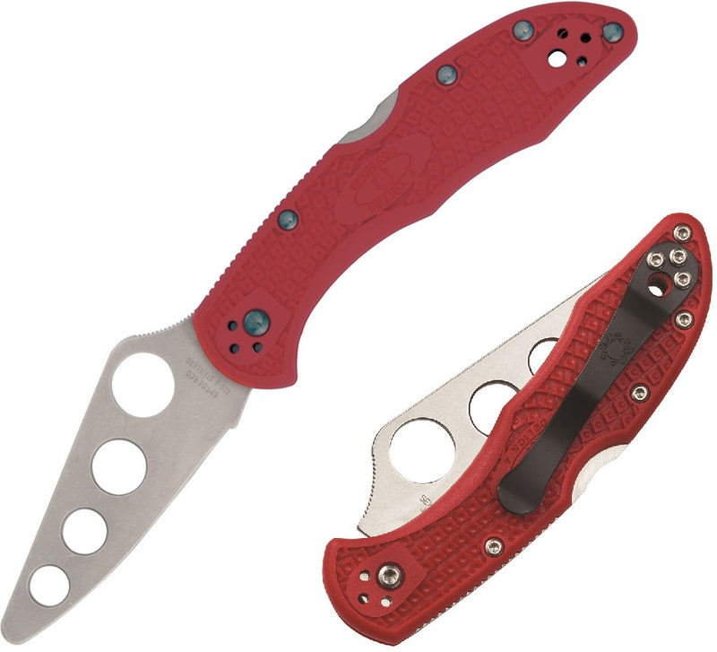 Spyderco Delica 4 Trainer Knife 2.75" UNSHARPENED AUS6 Steel Blade FRN Handle C11TR -Spyderco - Survivor Hand Precision Knives & Outdoor Gear Store