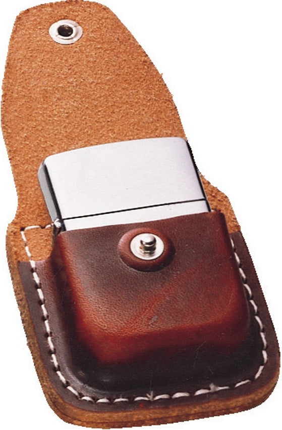 Zippo Lighter Pouch Fits Any Standard Lighter Brown Leather Construction Snap Closure 17020 -Zippo - Survivor Hand Precision Knives & Outdoor Gear Store