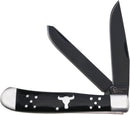 Cattleman's Angus Trapper Pocket Knife Stainless Steel Blades Black Delrin Handle 0002BD -Cattleman's - Survivor Hand Precision Knives & Outdoor Gear Store