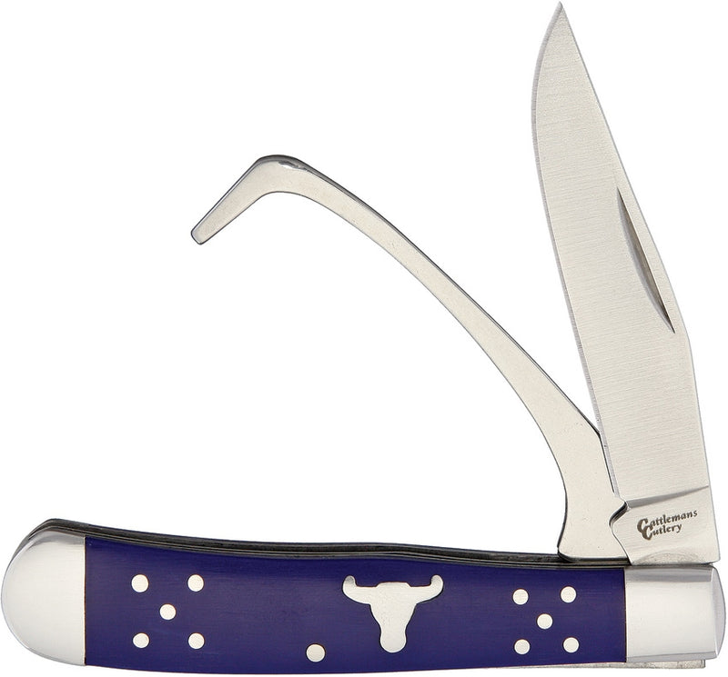 Cattleman's Farriers Companion Pocket Knife 3Cr13 Steel Blade Delrin Handle 0067BL -Cattleman's - Survivor Hand Precision Knives & Outdoor Gear Store