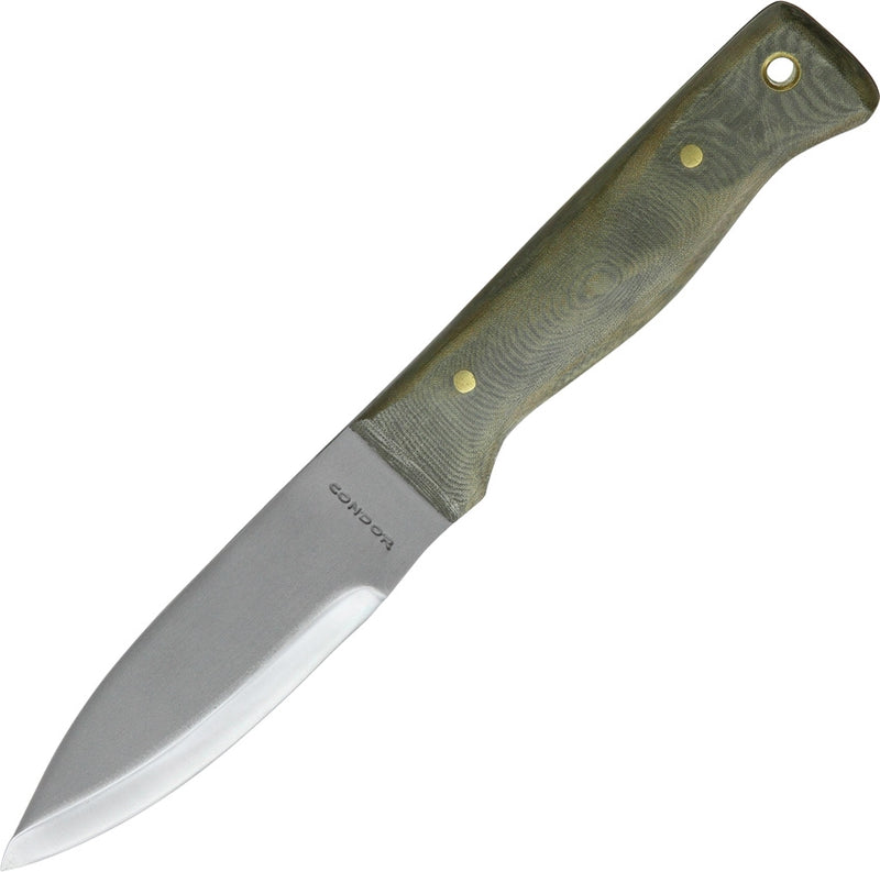 Condor Bushlore Fixed Knife 4.5" 1075 Steel Full Tang Blade Green Micarta Handle TK23243HCM -Condor - Survivor Hand Precision Knives & Outdoor Gear Store