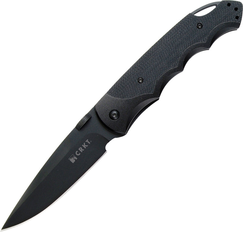 CRKT Fire Spark Linerlock Folding Knife 3.88" 8Cr14MoV Steel Blade Black Aluminum Handle 1050K -CRKT - Survivor Hand Precision Knives & Outdoor Gear Store