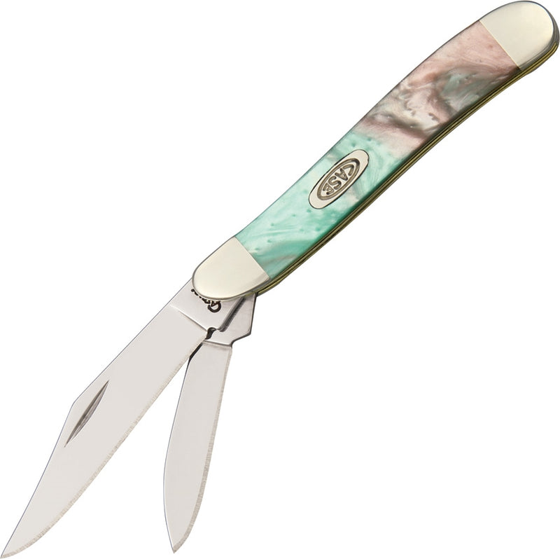 Case XX Peanut Pocket Knife Stainless Blades Coral Sea Corelon Handle 9220CS -Case Cutlery - Survivor Hand Precision Knives & Outdoor Gear Store
