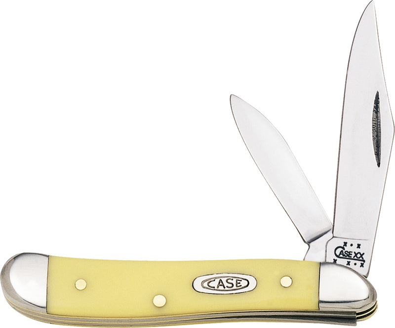 Case XX Cutlery Peanut Pocket Knife Carbon Steel Blades Yellow Synthetic Handle 00030 -Case Cutlery - Survivor Hand Precision Knives & Outdoor Gear Store