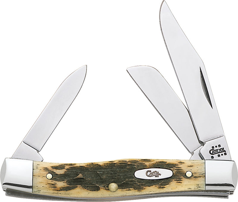 Case XX Cutlery Stockman Pocket Knife Chrome Vanadium Blades Amber Bone Handle 00079 -Case Cutlery - Survivor Hand Precision Knives & Outdoor Gear Store