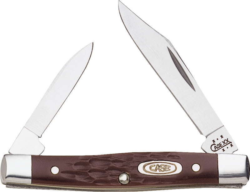 Case XX Small Pen Pocket Knife Stainless Steel Blades Brown Synthetic Handle 00083 -Case Cutlery - Survivor Hand Precision Knives & Outdoor Gear Store