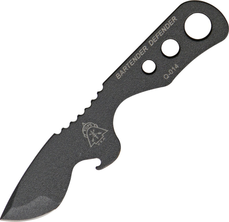 TOPS Bartender Defender Fixed Knife 1095HC Steel Blade Carbon Steel Handle BAR01 -TOPS - Survivor Hand Precision Knives & Outdoor Gear Store